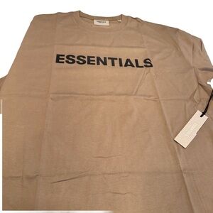 Fear Of God Essentials Men’s Tee Shirt Taupe Size XL  BRAND NEW